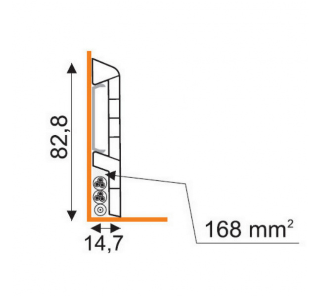 Podlahová lišta - Aspro Q - BIELA - W2 - slim