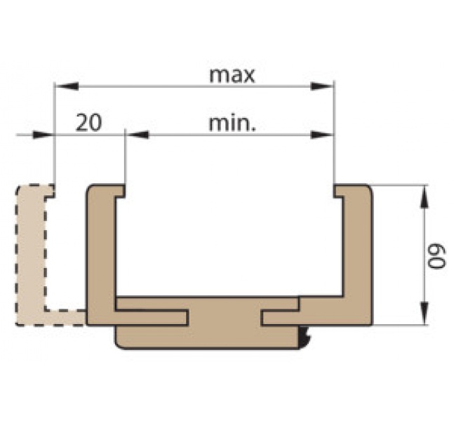 Voster - REGULOVANÁ ZÁRUBŇA - standard 45°/ 60 mm